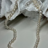 14K White Gold Clasp Fresh Water Pearl Necklace 18 Inch
