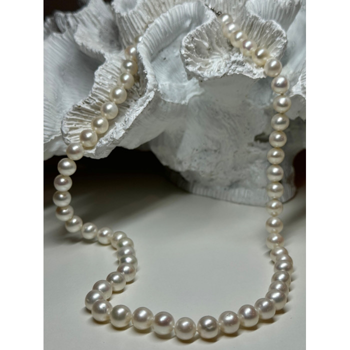 14K WHITE GOLD CLASP FRESH WATER PEARL NECKLACE 18 Inch