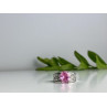 925 Sterling Silver Pink & White CZ Ring Size 8