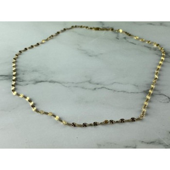 925 Sterling Silver Gold Plated Necklace Italy