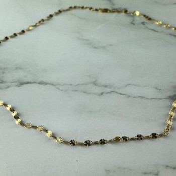 925 Sterling Silver Gold Plated Necklace Italy