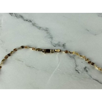 925 Sterling Silver Gold Plated Necklace Italy