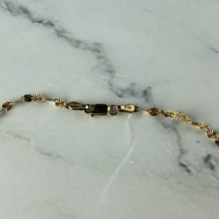 925 Sterling Silver Gold Plated Necklace Italy