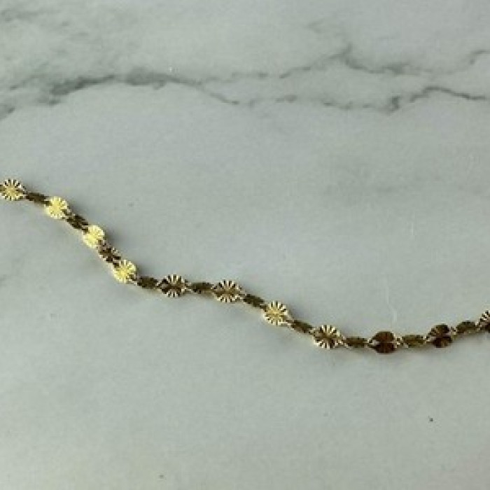 925 Sterling Silver Gold Plated Necklace Italy