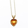 14K Yellow Gold Heliodor Heart Chain With Pendant