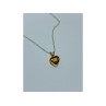 14K YELLOW GOLD HELIODOR HEART CHAIN WITH PENDANT