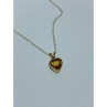 14K Yellow Gold Heliodor Heart Chain With Pendant