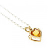 14K Yellow Gold Heliodor Heart Chain With Pendant