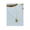 14K YELLOW GOLD HELIODOR HEART CHAIN WITH PENDANT