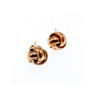 925 Sterling Silver Copper Plated Stud Earrings Italy
