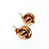 925 Sterling Silver Copper Plated Stud Earrings Italy