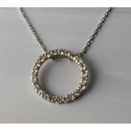 925 Sterling Silver CZ Chain With Pendant