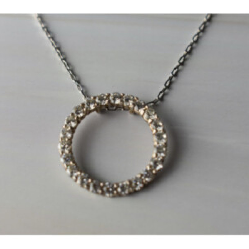 925 Sterling Silver CZ Chain With Pendant