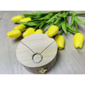 925 Sterling Silver CZ Chain With Pendant