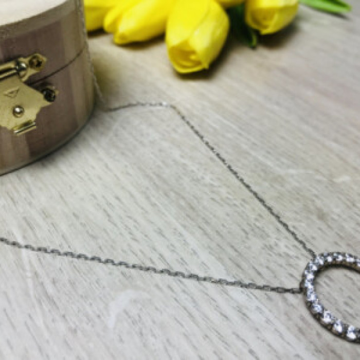 925 Sterling Silver CZ Chain With Pendant