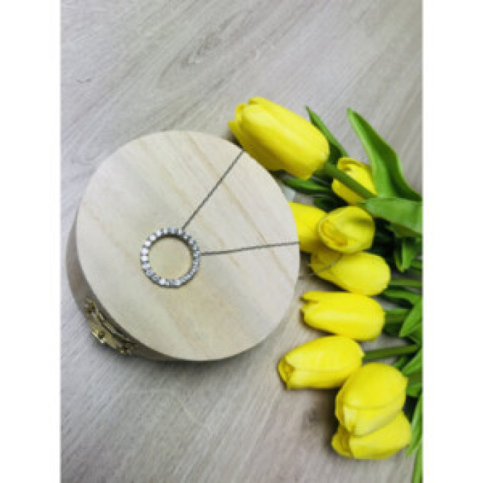 925 Sterling Silver CZ Chain With Pendant