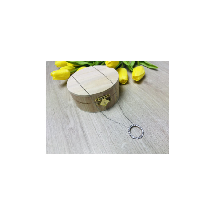 925 Sterling Silver CZ Chain With Pendant