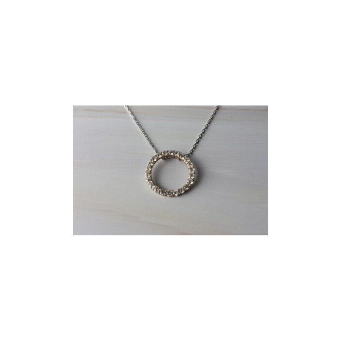 925 Sterling Silver CZ Chain With Pendant