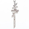 925 Sterling Silver CZ Chain With Pendant Italy