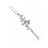 925 Sterling Silver CZ Chain with Pendant Italy