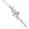 925 Sterling Silver CZ Chain With Pendant Italy