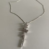 925 Sterling Silver CZ Chain With Pendant Italy