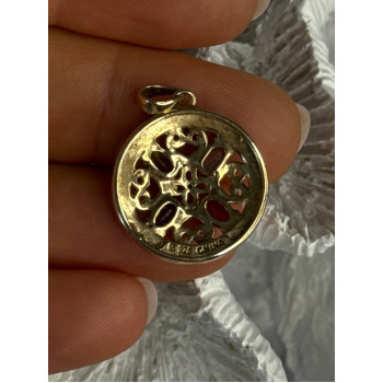 925 Sterling Silver Gold Plated Topaz Peridot Garnet Amethyst Pendant