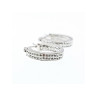 925 Sterling Silver CZ Hoop Earrings