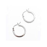 925 Sterling Silver CZ Hoop Earrings