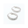 925 Sterling Silver CZ Hoop Earrings