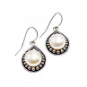 Vintage 925 Sterling Silver Pearls Earrings
