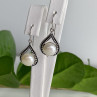 Vintage 925 Sterling Silver Pearls Earrings