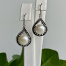 Vintage 925 Sterling Silver Pearls Earrings