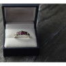 925 Sterling Silver Rubellite Ring Size 10