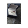 925 Sterling Silver Rubellite Ring Size 10