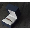 925 Sterling Silver Rubellite Ring Size 10