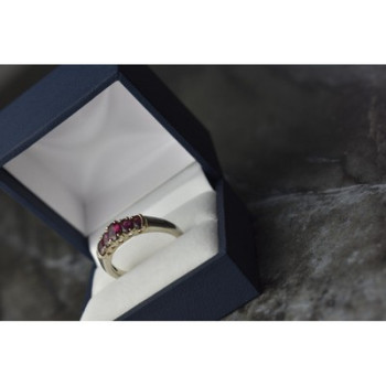 925 Sterling Silver Rubellite Ring Size 10