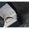 925 Sterling Silver Rubellite Ring Size 10