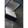 925 Sterling Silver Rubellite Ring Size 10