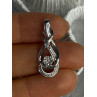 Elegant 925 Sterling Silver Diamonds Pendant Length 1.10 Inch