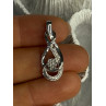 Elegant 925 Sterling Silver Diamonds Pendant Length 1.10 Inch