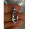 Elegant 925 Sterling Silver Diamonds Pendant Length 1.10 Inch
