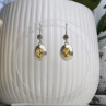 925 Sterling Silver Yellow Tourmaline Earrings