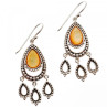 Vintage 925 Sterling Silver Agate Earrings
