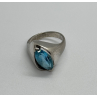 925 Sterling Silver Topaz Ring Size 5.5