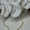 14K Yellow Gold Claps Fresh Water Pearl Necklace 18 Inch