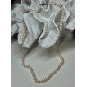 14K YELLOW GOLD CLAPS FRESH WATER PEARL NECKLACE 18 Inch