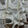 14K Yellow Gold Claps Fresh Water Pearl Necklace 18 Inch
