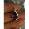 Classy 925 Sterling Silver Amethyst Pendant Length 0.90 Inch
