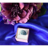 925 Sterling Silver Blue & White CZ Ring Size 6.5